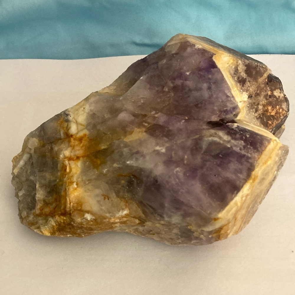 Amethyst Raw Stone. Two Big Purple Clusters. Weight is 1.636 kg. Awesome piece